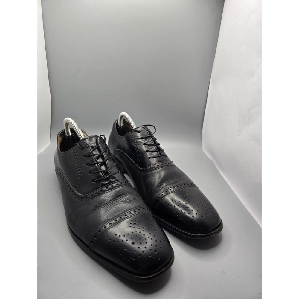 Florsheim Imperial Black Leather Wingtip Oxfords | Made‎ in Italy | 9.5 D
